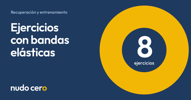 Ejercicios con bandas elásticas. Guía de Nudo Cero con 8 ejercicios.