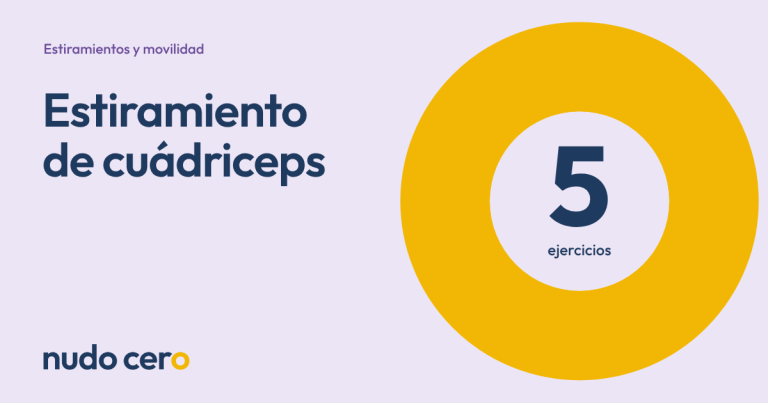 Portada de la guía de estiramiento de cuádriceps de Nudo Cero.