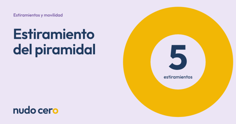Estiramiento del piramidal. Guía de Nudo Cero con 5 estiramientos.